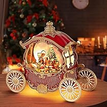 Amazon.co.jp: クリスマス スノードーム クリスマス 馬車 スノー